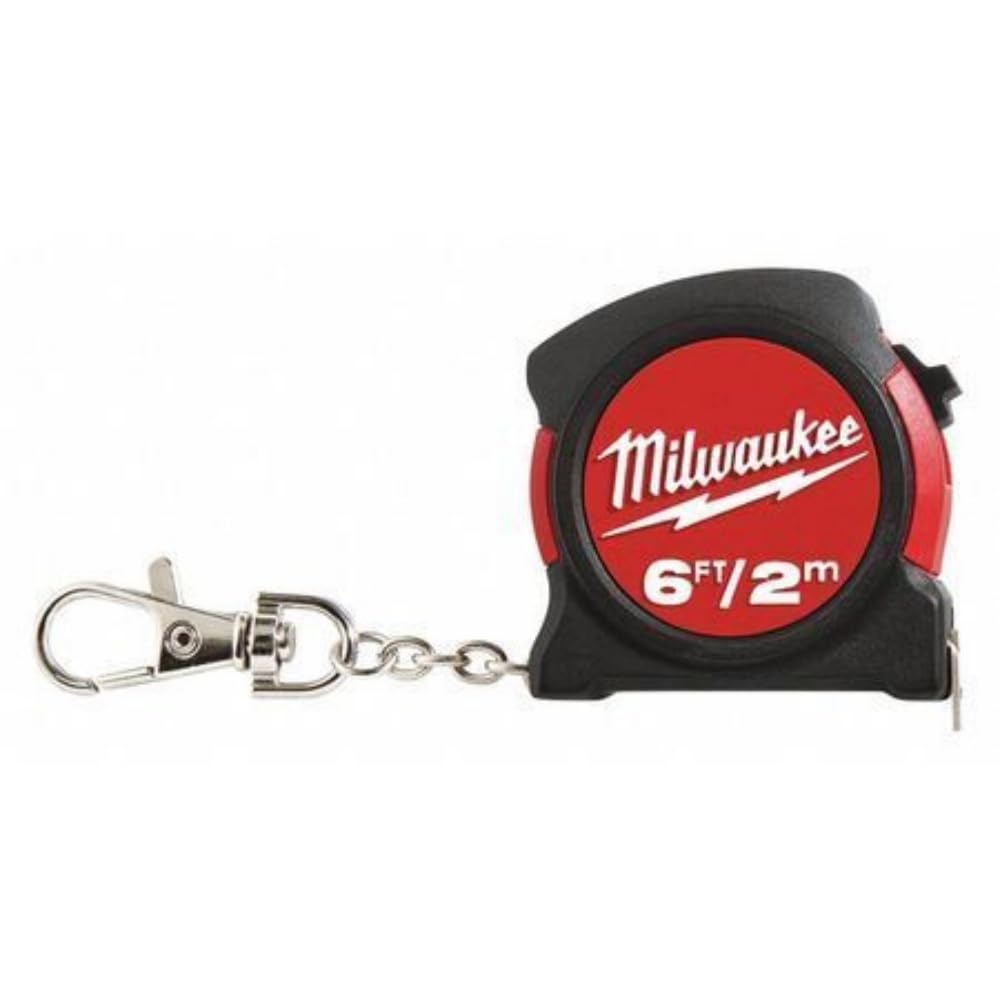 Milwaukee 6Ft / 2M Keychain Tape Measure for Milwaukee Tool Users