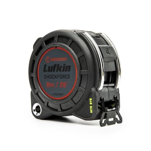 Crescent Lufkin L1125CMEB Shockforce Nite Eye Dual Sided 1-3/16 x 8m Tape Measure