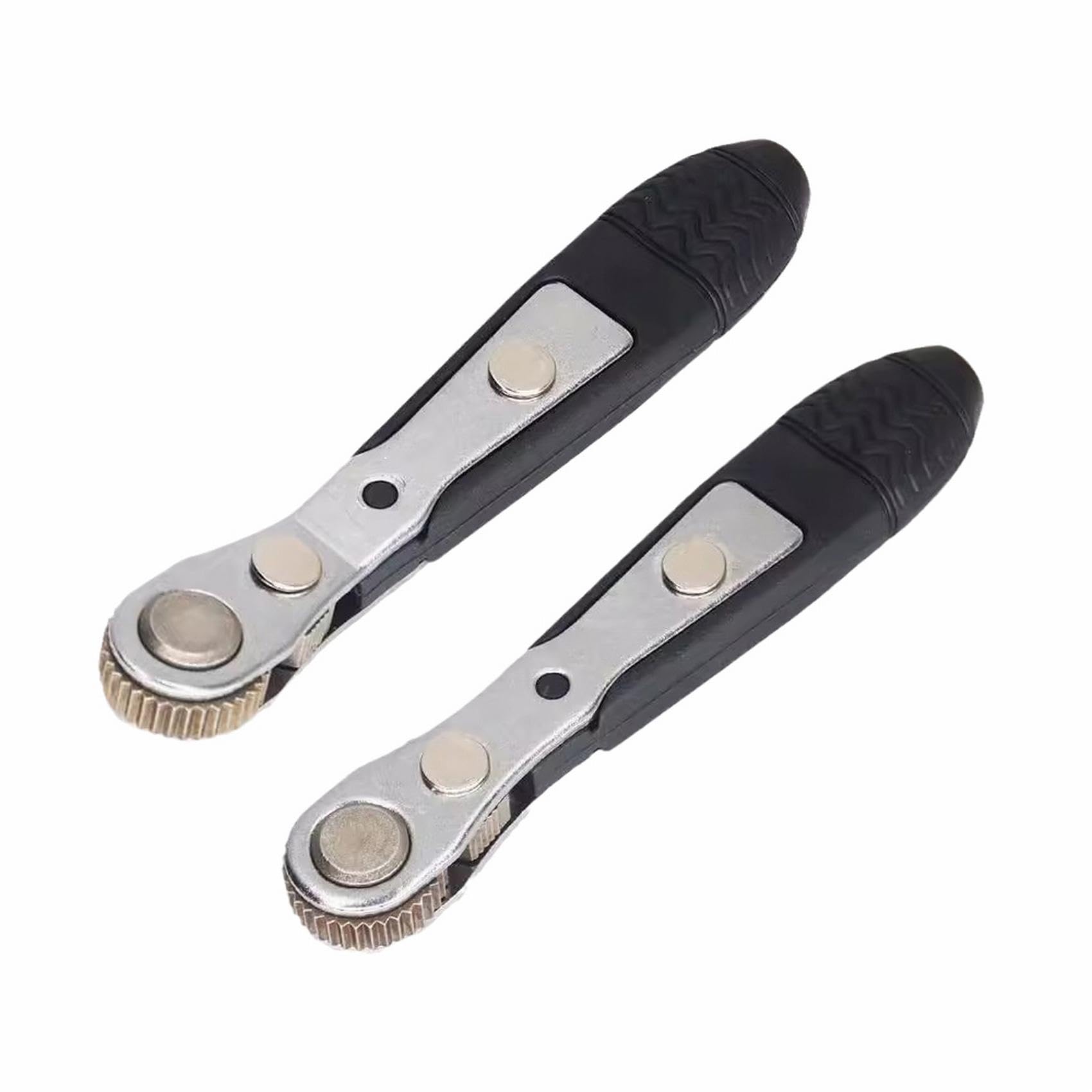 Compact Ratchet Set for Tight Spaces: 2 x 1/4" Right Angle Screwdrivers with Reversible Drive