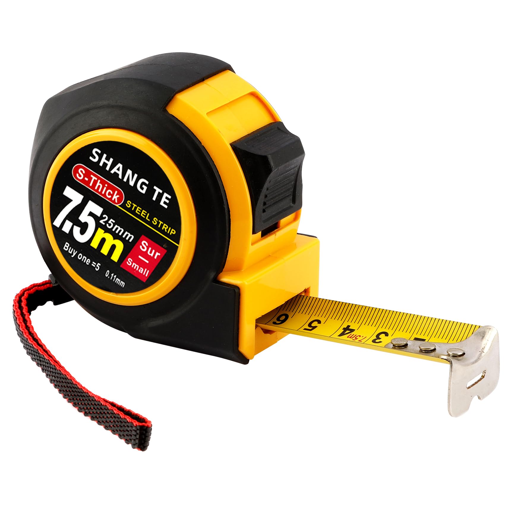 25-Foot Steel Tape Measure for Body Measurements, Manual-Locking - Ideal for Construction, Carpentry, Design