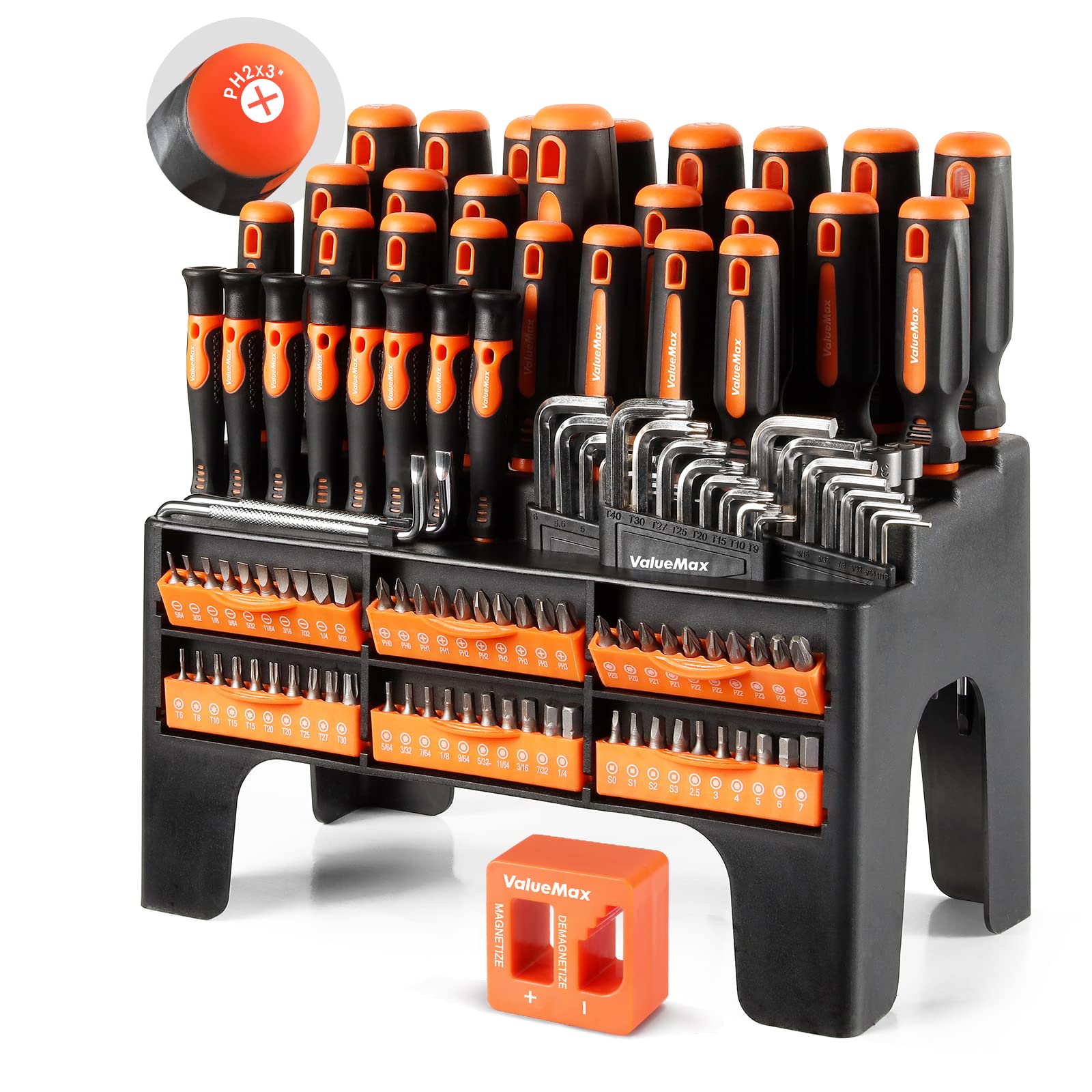 High-Quality 126-Piece Magnetic Screwdriver Set with Organizer