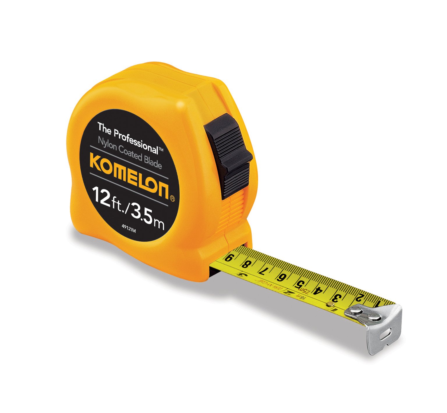 Komalon 4912IM 12-Foot Inch/Metric Scale Power Tape, Yellow